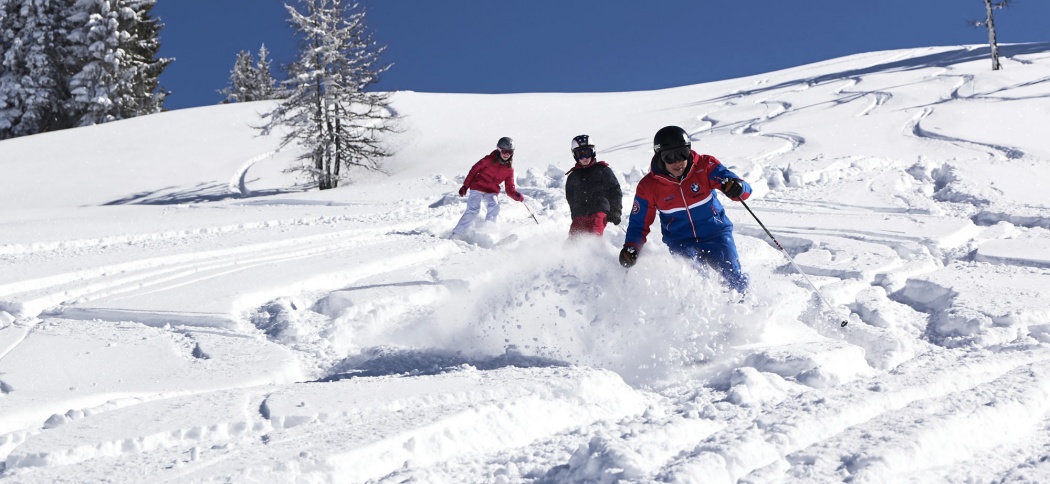 Skikurs für Fortgeschrittene im Tiefschnee